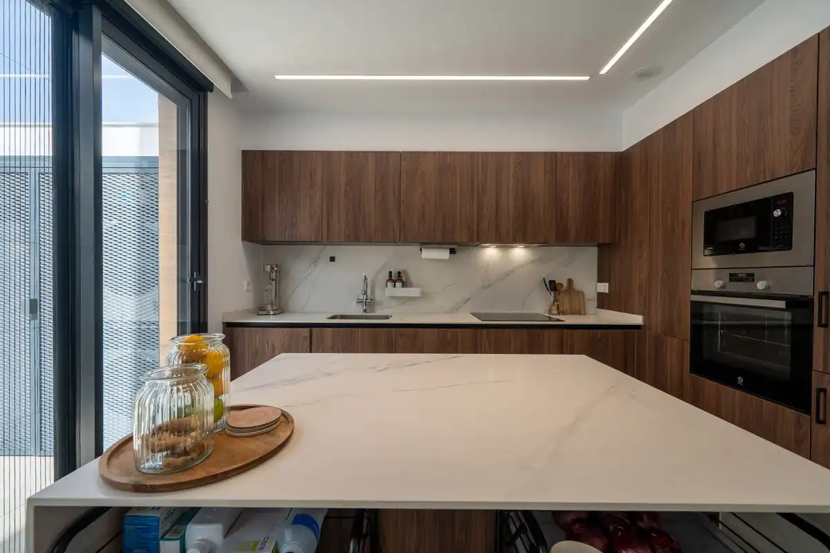 Cocina de Casa adosada en venta en Gata de Gorgos con Aire acondicionado, Calefacción y Jardín privado