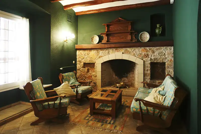 Sala de estar de Finca rústica en venta en Puigdàlber con Aire acondicionado, Calefacción y Jardín privado