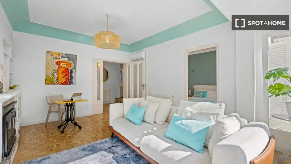 Sala de estar de Apartamento para compartir en  Palma de Mallorca con Aire acondicionado, Terraza y Amueblado