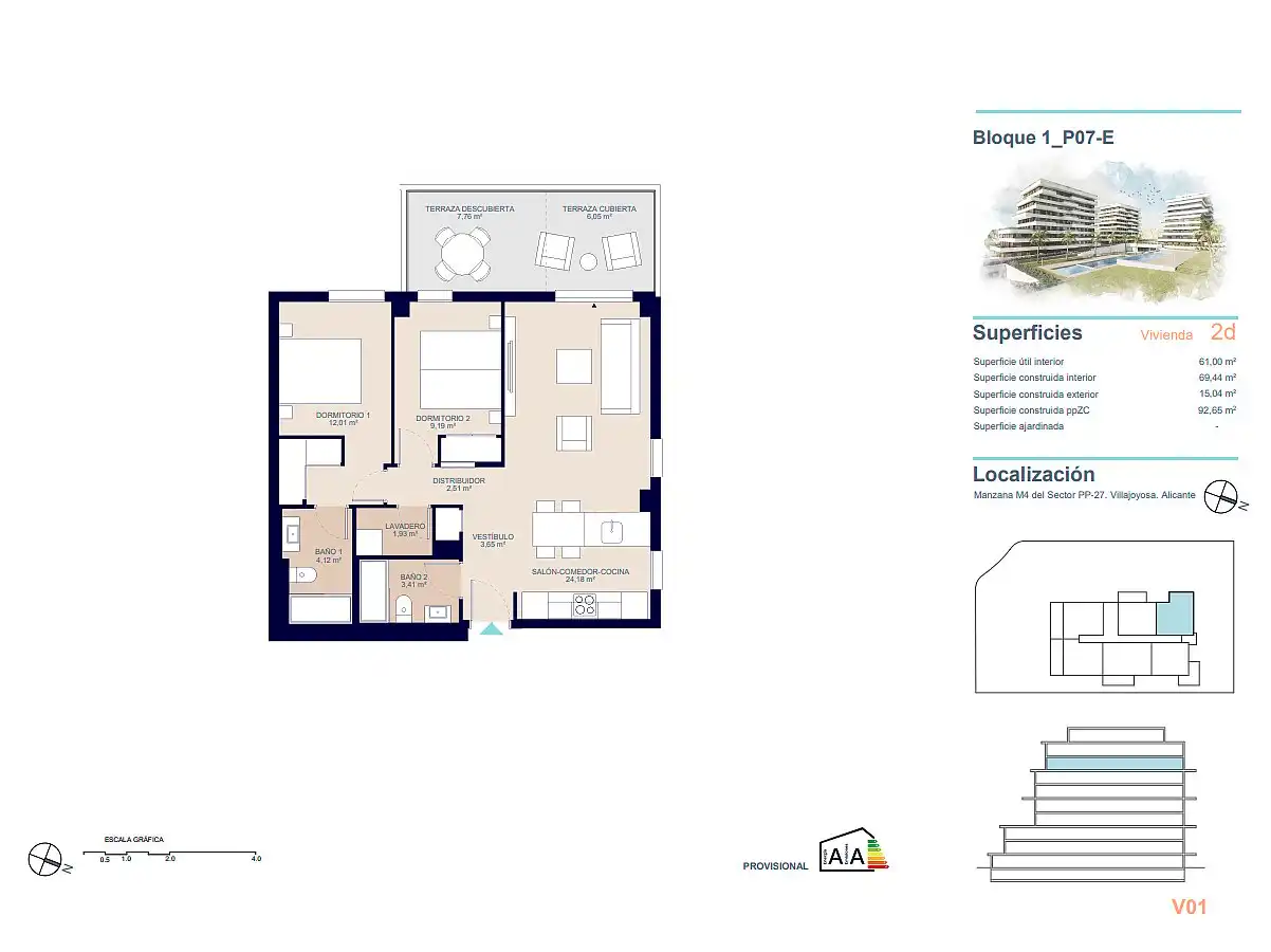 Apartamento con terraza en venta en Platja de Torres, imagen 17
