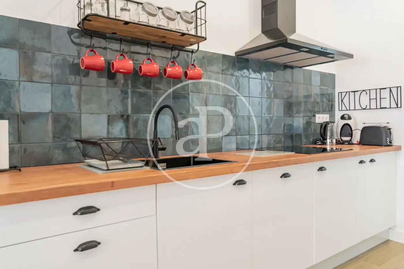 Kitchen of Flat for rent in Madrid  with Air Conditioner, Heating and Furnished