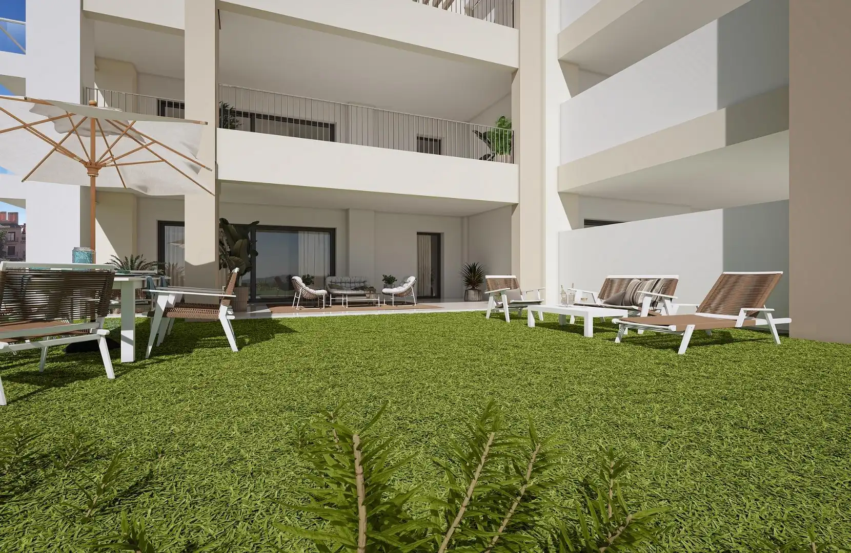 Terrasse von Dachboden zum Verkauf in Manilva mit Klimaanlage, Terrasse und Abstellraum