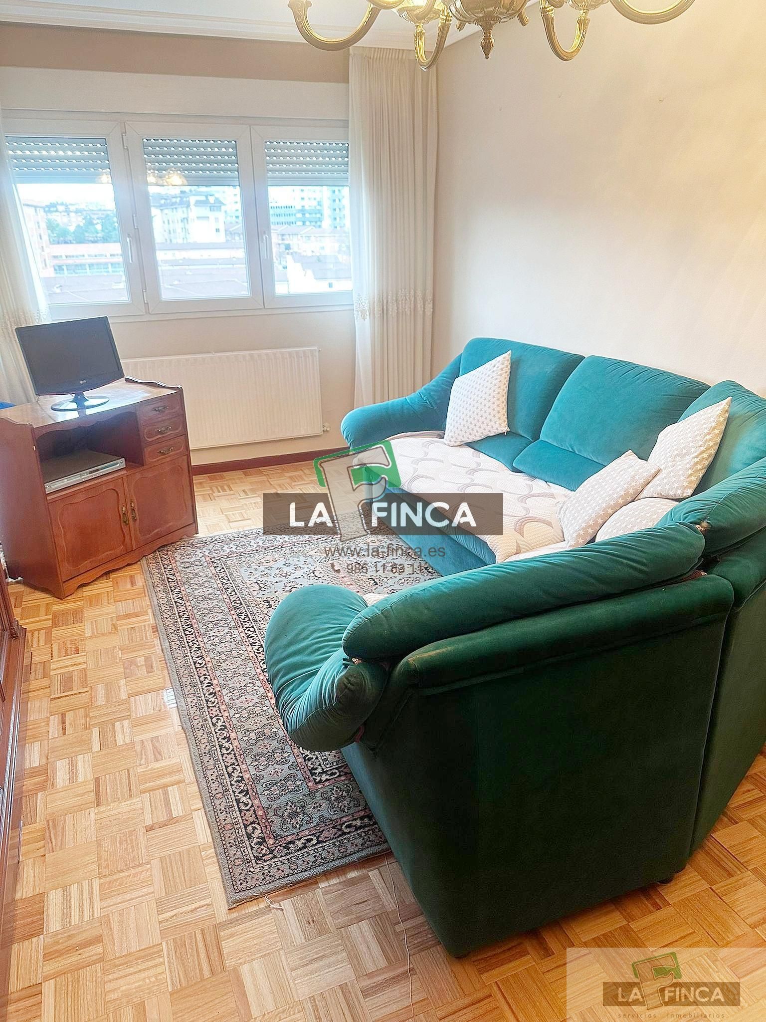 Living room of Flat for sale in Oviedo   with Heating, Parquet flooring and Terrace