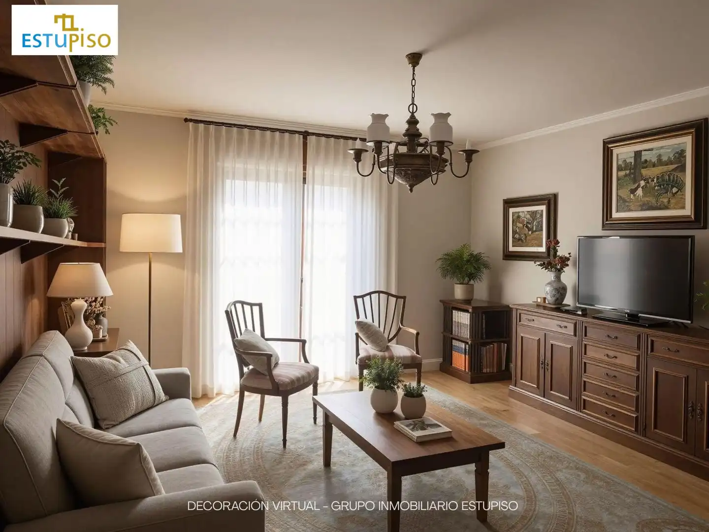 Sala de estar de Piso en venta en León Capital  con Calefacción, Terraza y Amueblado