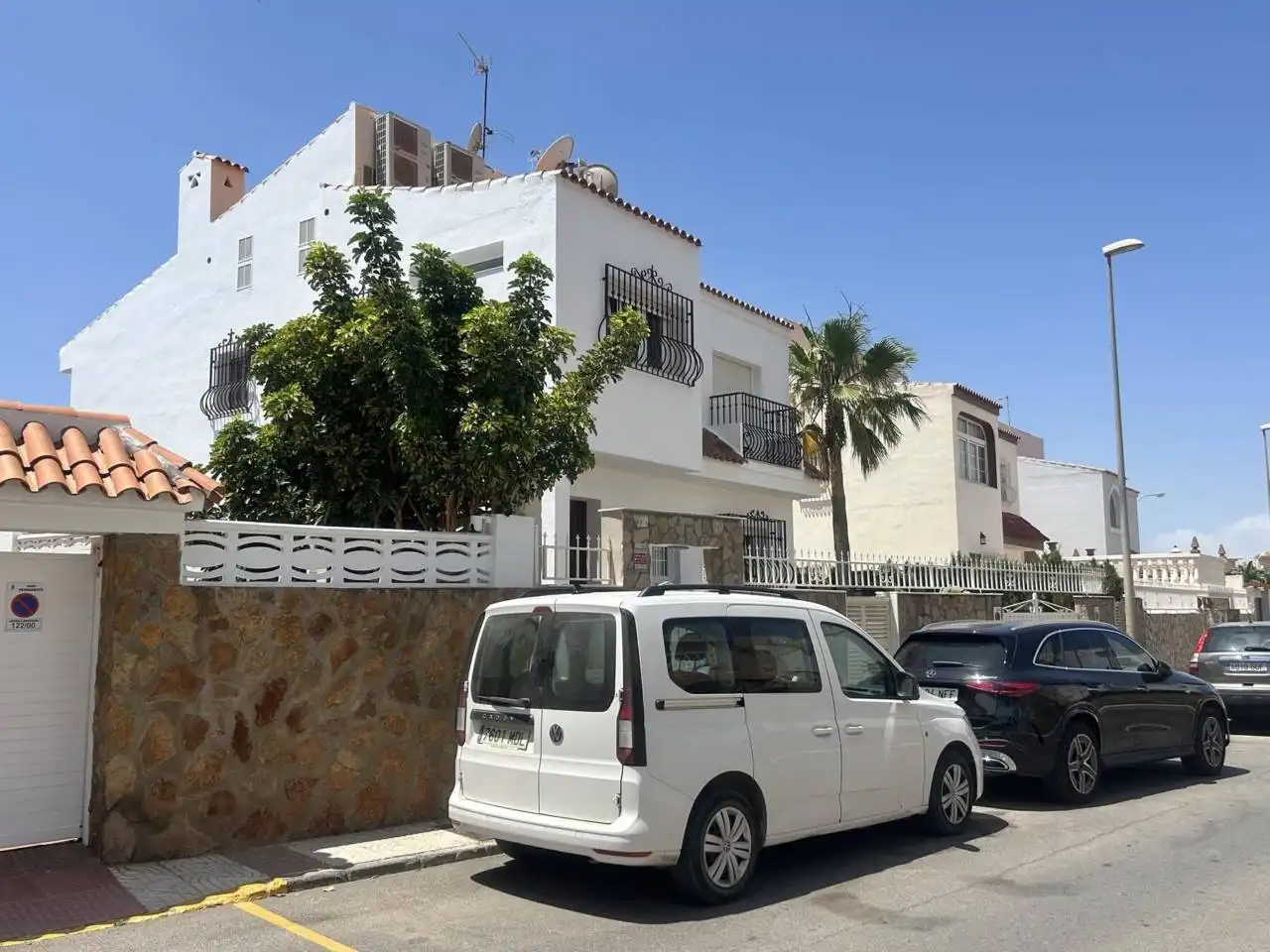 Exterior view of Houses for sale in Roquetas de Mar  with Air Conditioner, Private garden and Terrace
