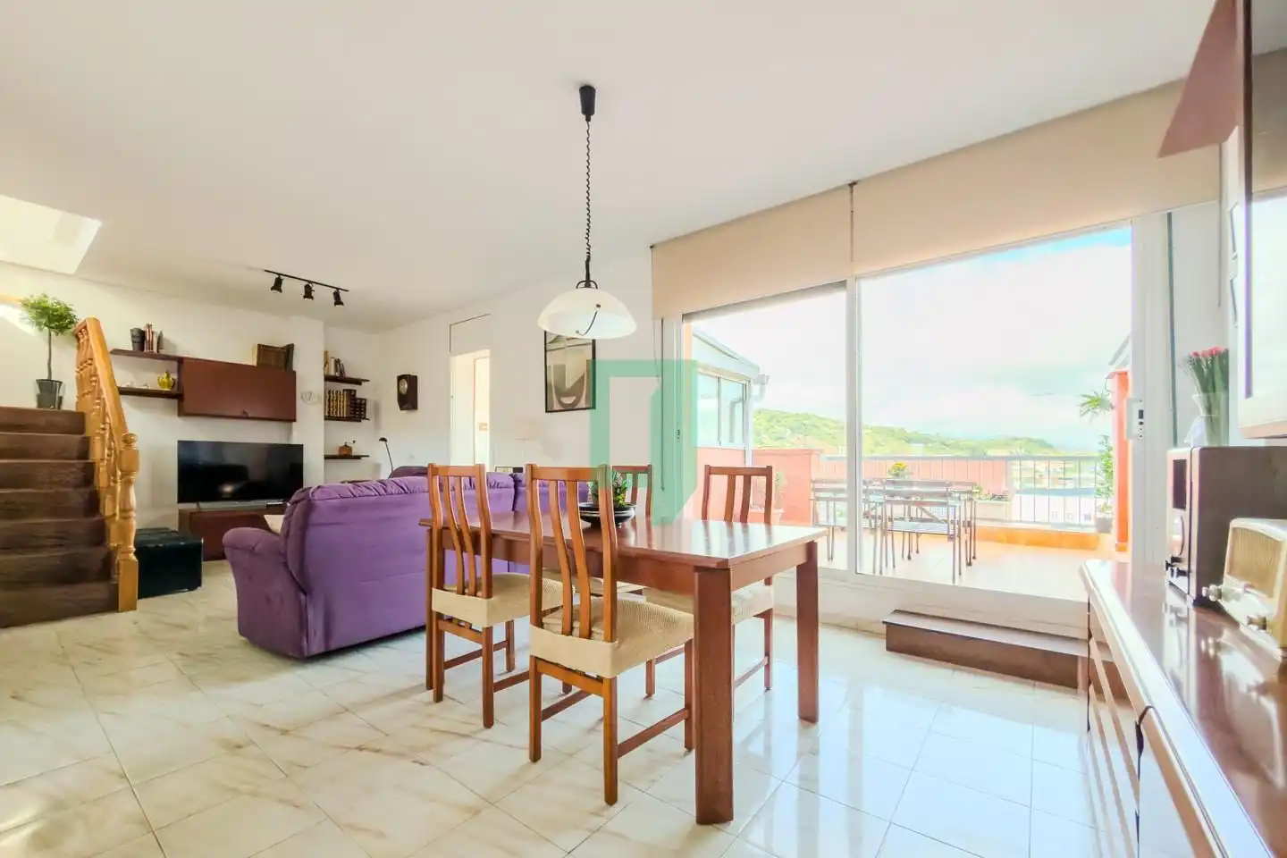 Wohnzimmer von Maisonette zum Verkauf in Badalona mit Heizung und Terrasse