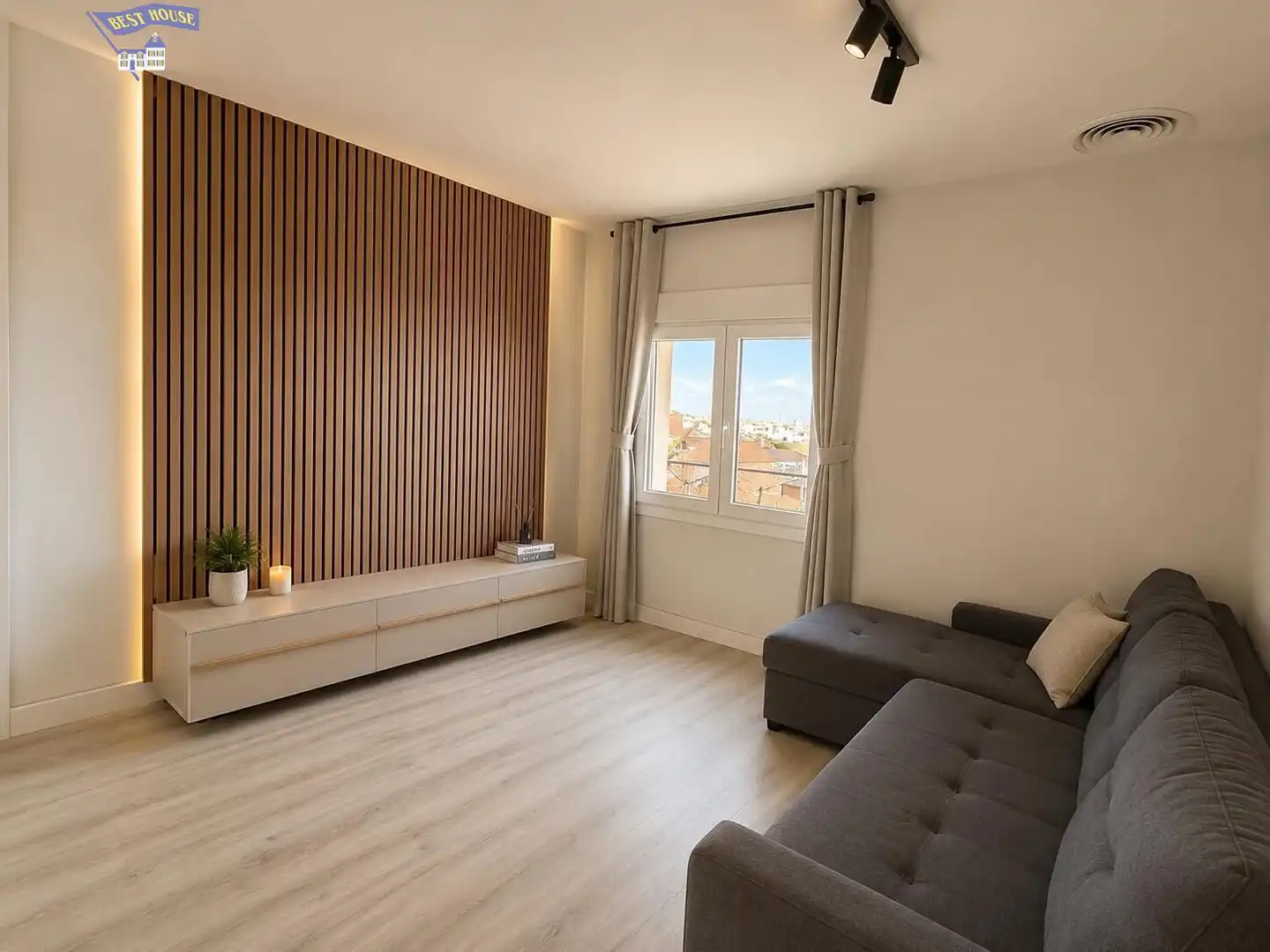 Sala de estar de Apartamento en venta en Mollet del Vallès con Aire acondicionado, Calefacción y Parquet