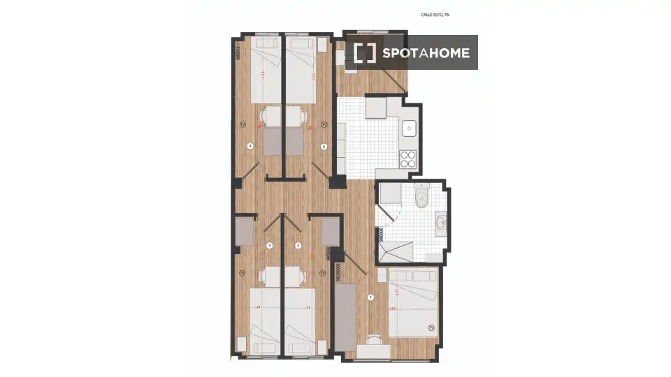 Flat for rent in Madrid  with Air Conditioner, Heating and Furnished