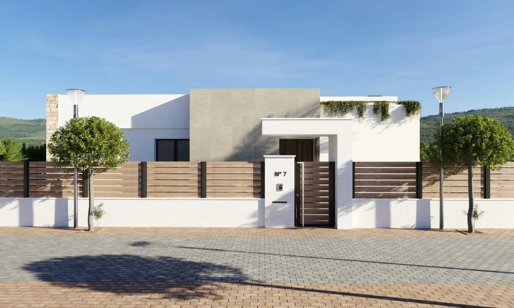 Vista exterior de Casa o xalet en venda en Fuente Álamo de Murcia amb Jardí privat, Terrassa i Piscina