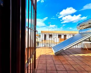 Exterior view of Single-family semi-detached for sale in San Juan del Puerto  with Air Conditioner, Terrace and Storage room