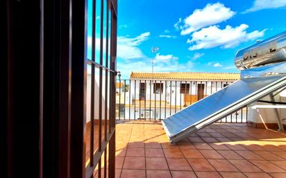Exterior view of Single-family semi-detached for sale in San Juan del Puerto  with Air Conditioner, Terrace and Storage room