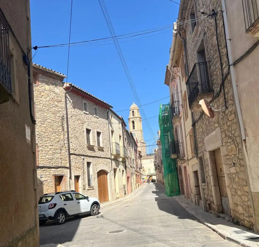 Exterior view of Single-family semi-detached for sale in Rocafort de Queralt  with Storage room, Balcony and Internet