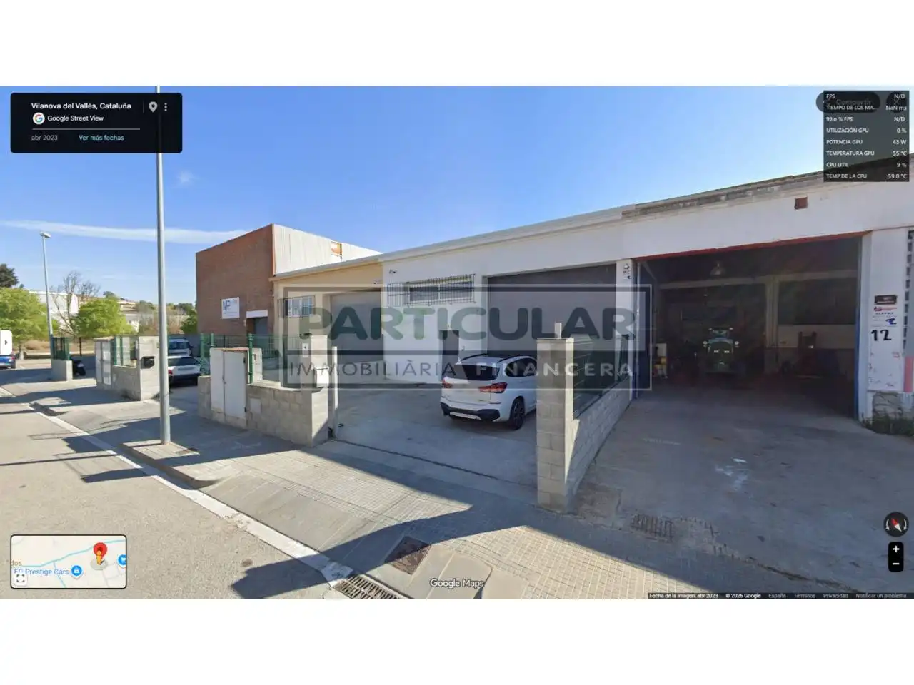 Außenansicht von Fabrikhallen zur Miete in Vilanova del Vallès mit Alarm