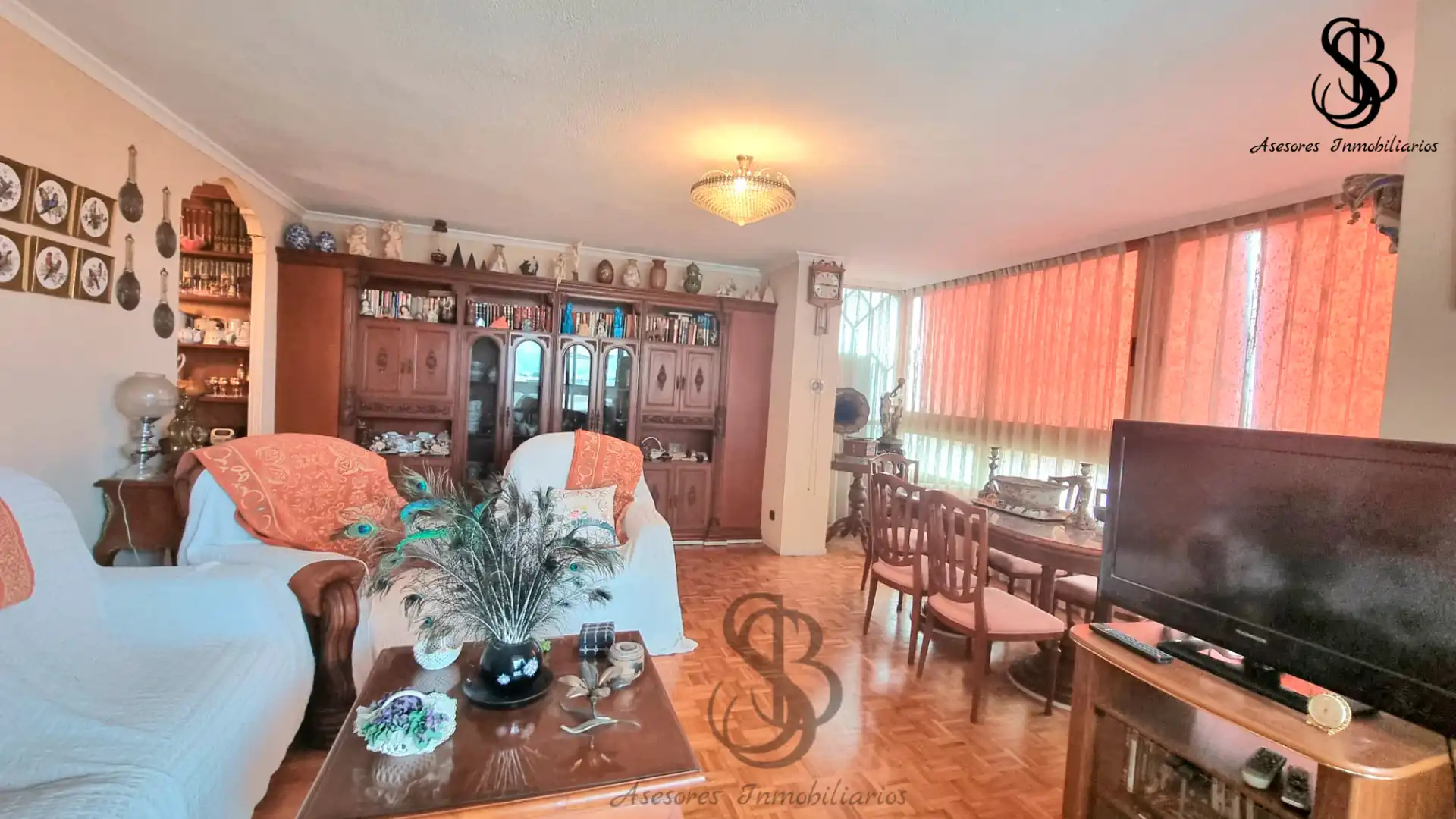 Sala de estar de Piso en venta en Alicante / Alacant con Aire acondicionado, Calefacción y Parquet