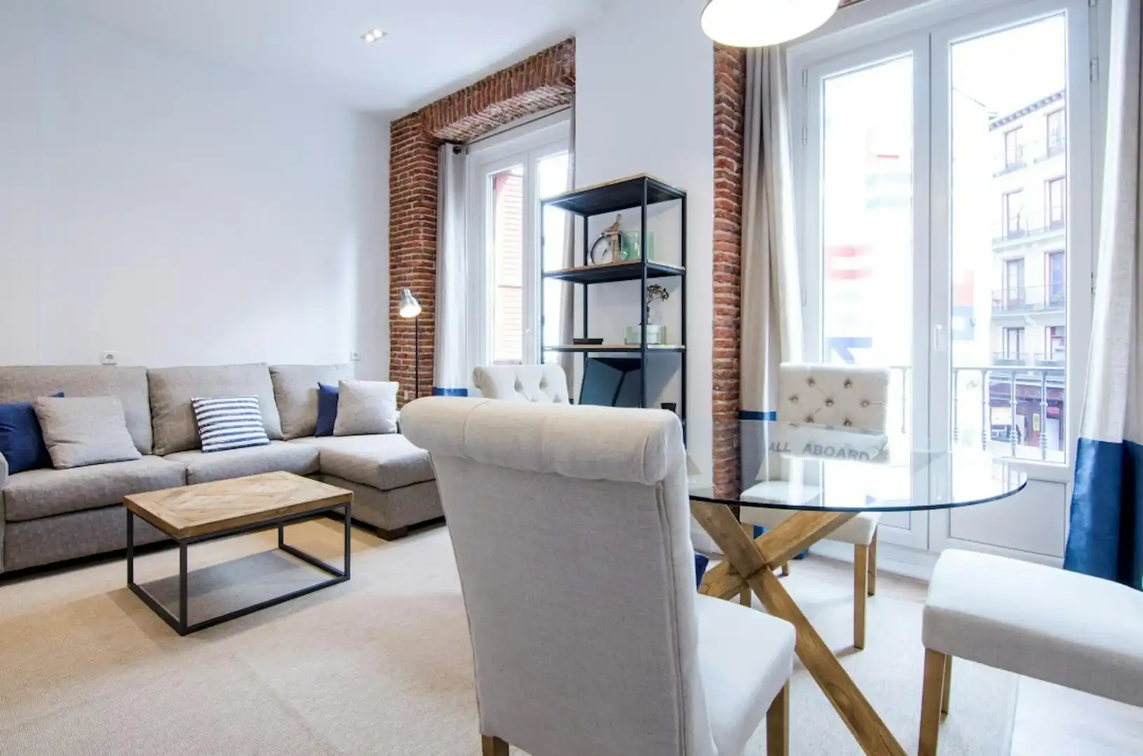 Wohnzimmer von Wohnung zur Miete in Madrid mit Klimaanlage, Heizung und Waschmaschine