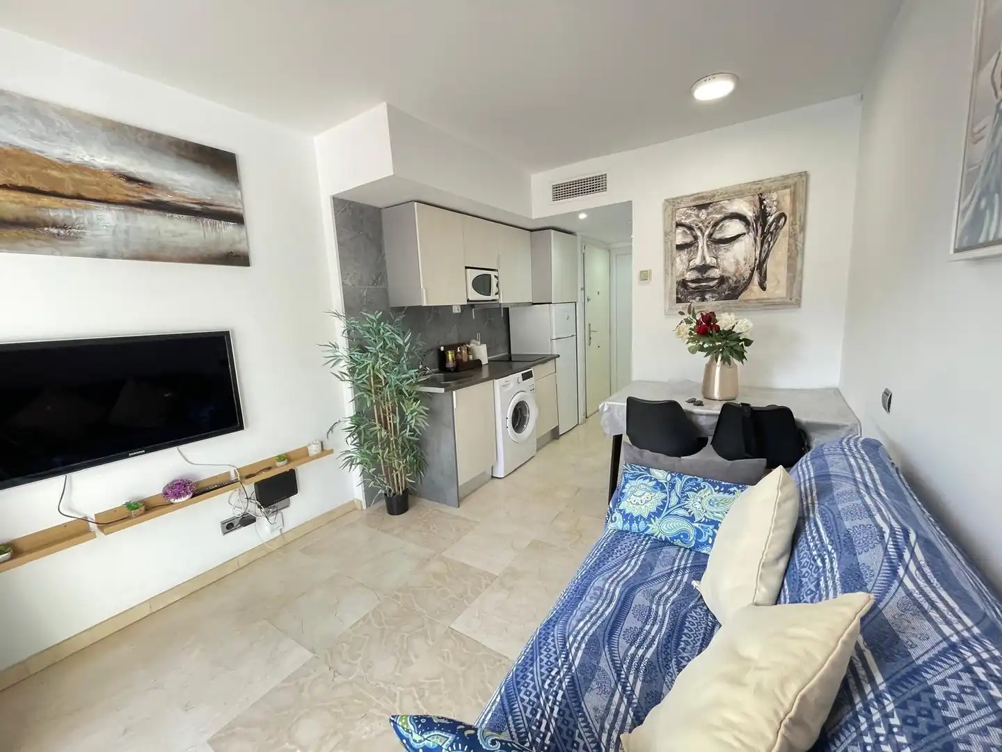 Sala de estar de Apartamento en venta en Benalmádena con Aire acondicionado, Calefacción y Terraza