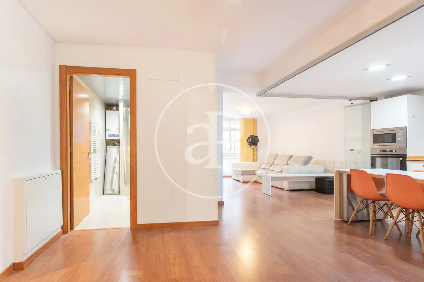 Wohnzimmer von Wohnung zur Miete in Barcelona mit Heizung und Möbliert