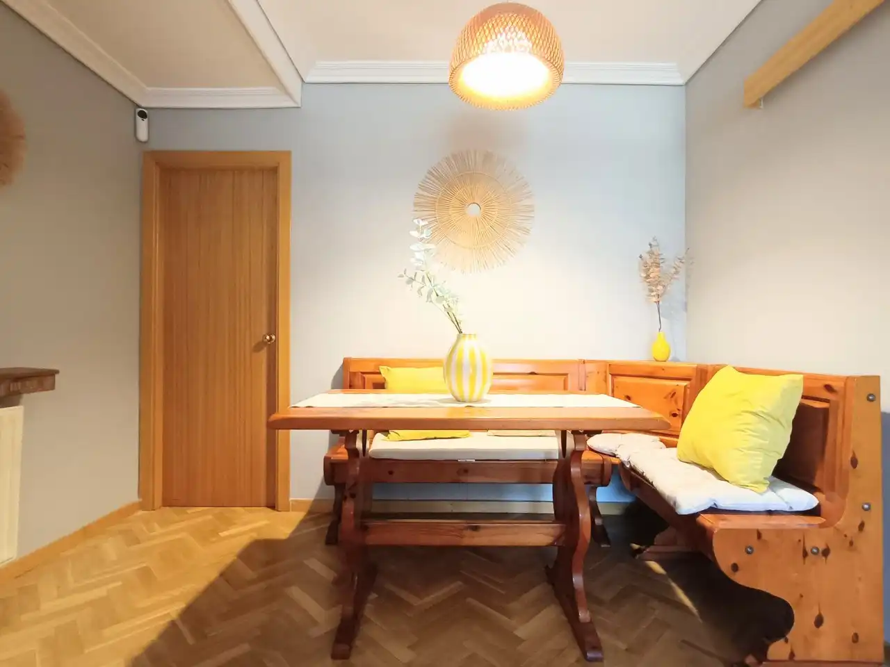 Dining room of Flat for rent in Madrid  with Heating, Parquet flooring and Terrace