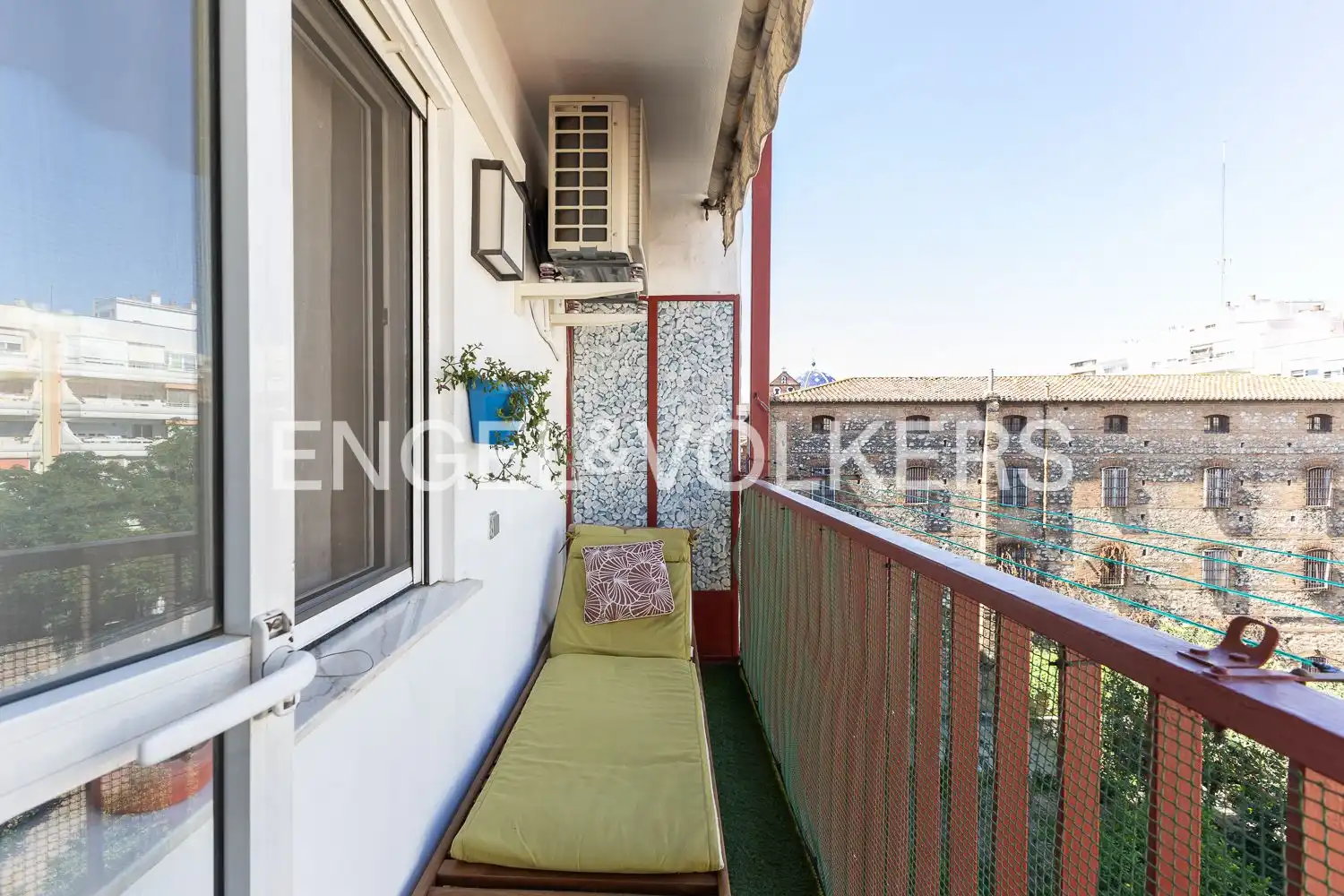 Terraza de Piso de alquiler en Valencia con Aire acondicionado, Calefacción y Parquet