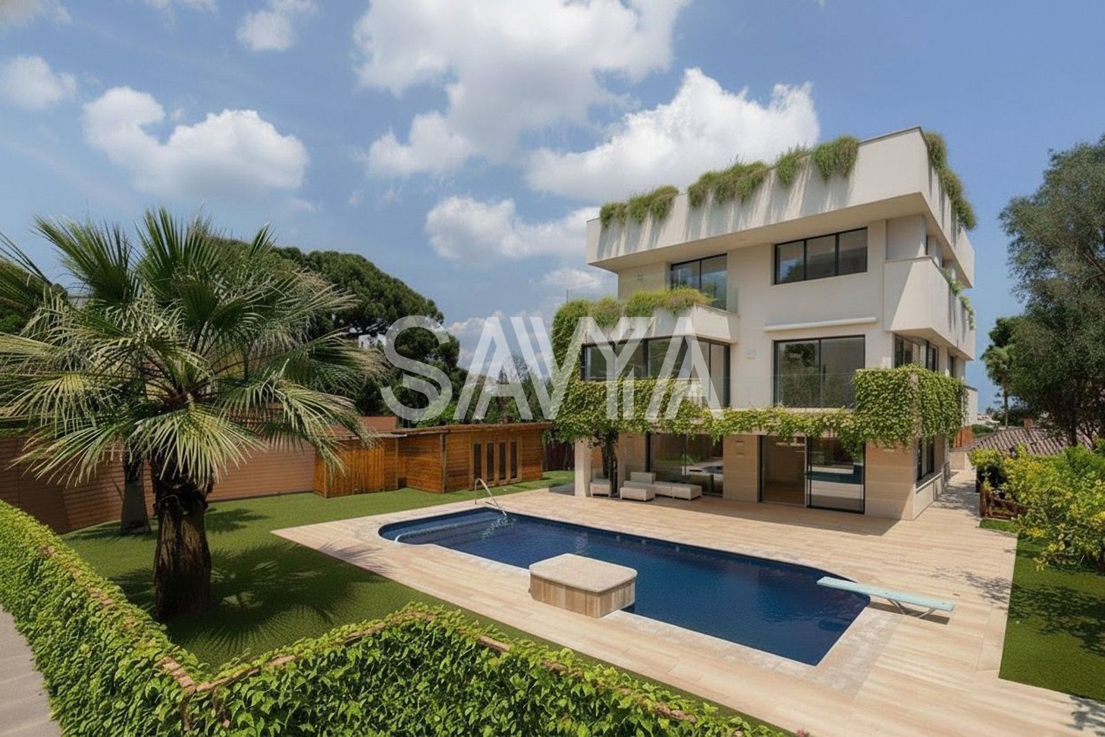Piscina de Casa o xalet en venda en  Barcelona Capital amb Aire condicionat, Calefacció i Jardí privat