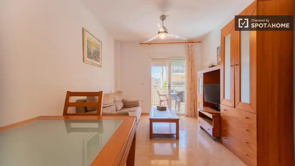 Sala de estar de Piso de alquiler en Puçol con Aire acondicionado, Calefacción y Amueblado