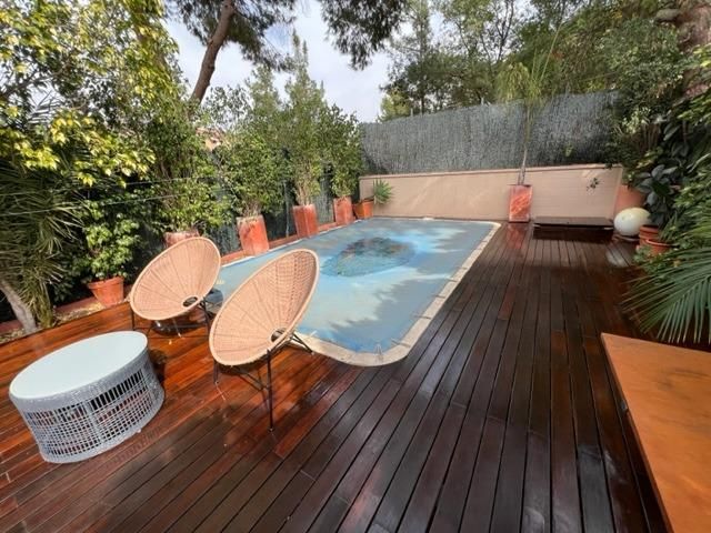 Swimming pool of Single-family semi-detached for sale in  Murcia Capital  with Air Conditioner, Heating and Private garden