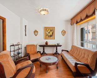 Living room of Flat for sale in  Granada Capital  with Heating, Parquet flooring and Terrace