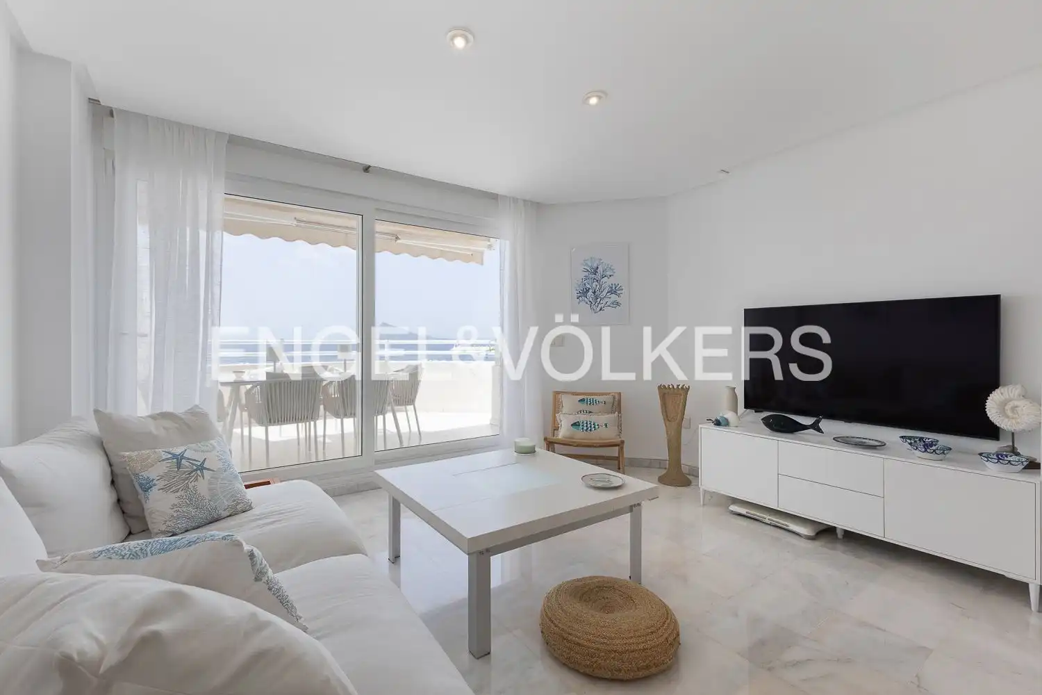 Sala de estar de Piso de alquiler en Altea con Aire acondicionado, Calefacción y Jardín privado