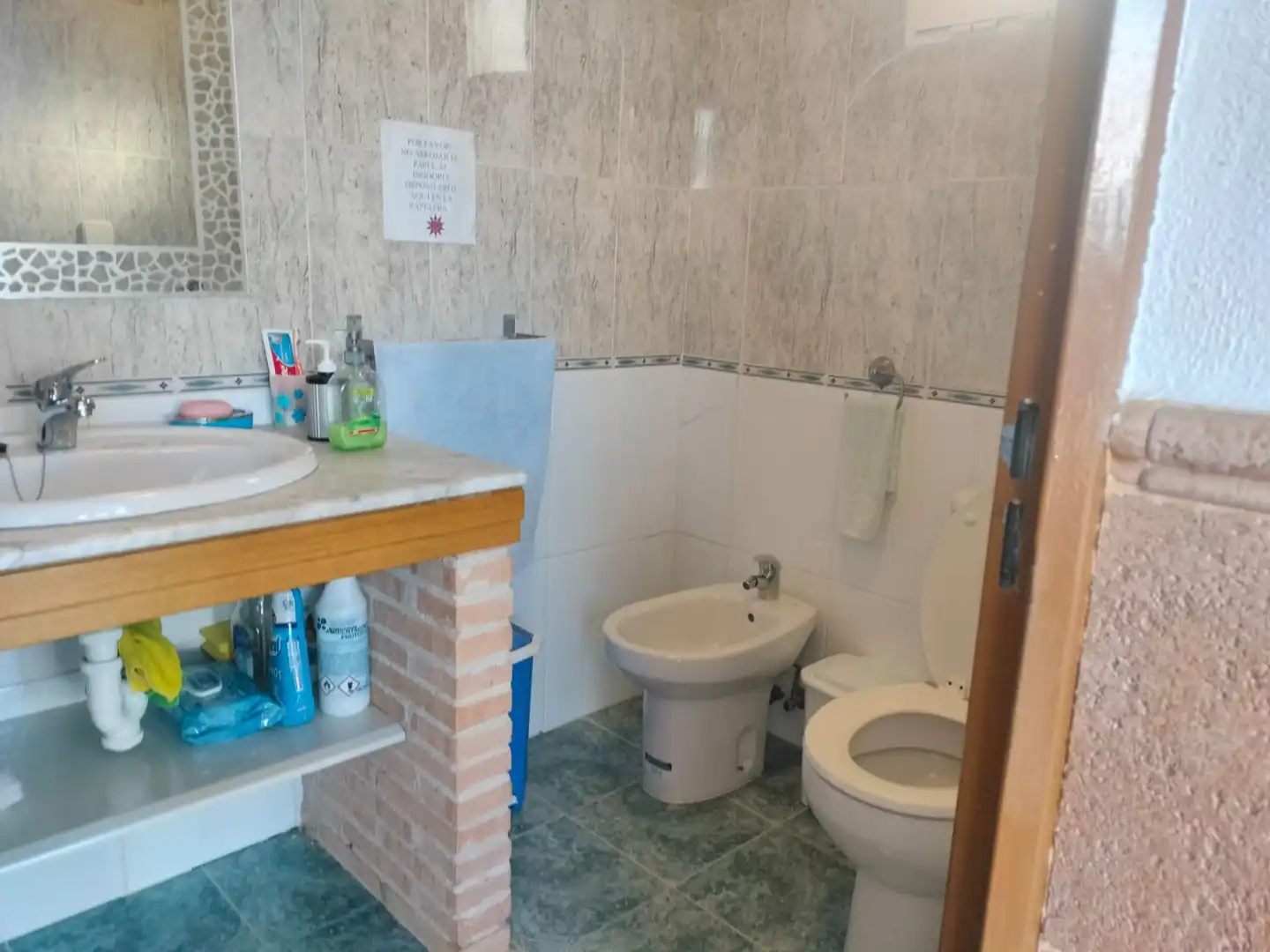 Badezimmer von Haus oder Chalet zum Verkauf in Almodóvar del Campo mit Heizung, Terrasse und Abstellraum