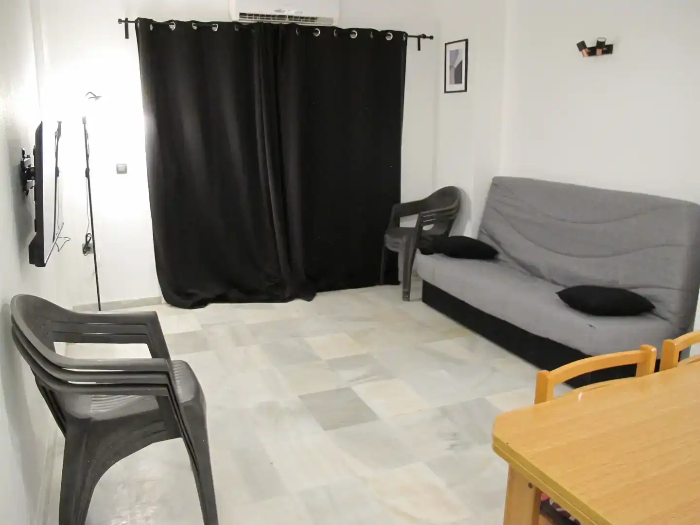 Wohnzimmer von Wohnung zur Miete in Sant Josep de sa Talaia mit Klimaanlage, Möbliert und Balkon