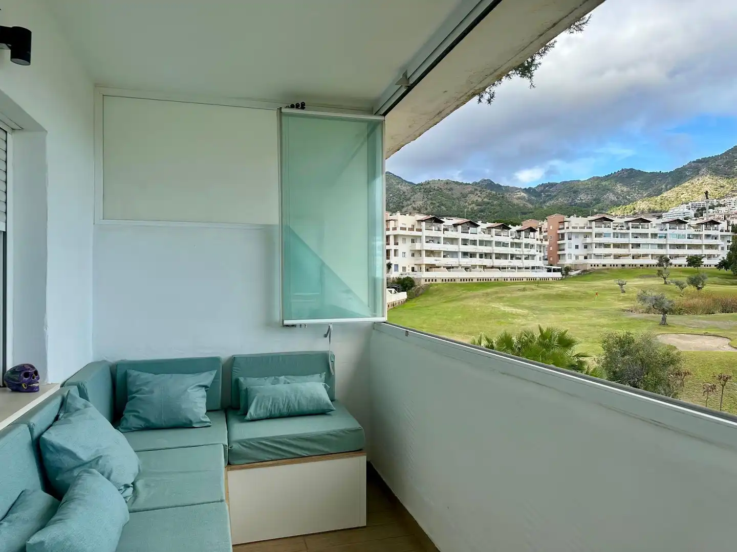 Terrasse von Wohnungen zum Verkauf in Benalmádena mit Klimaanlage, Heizung und Terrasse