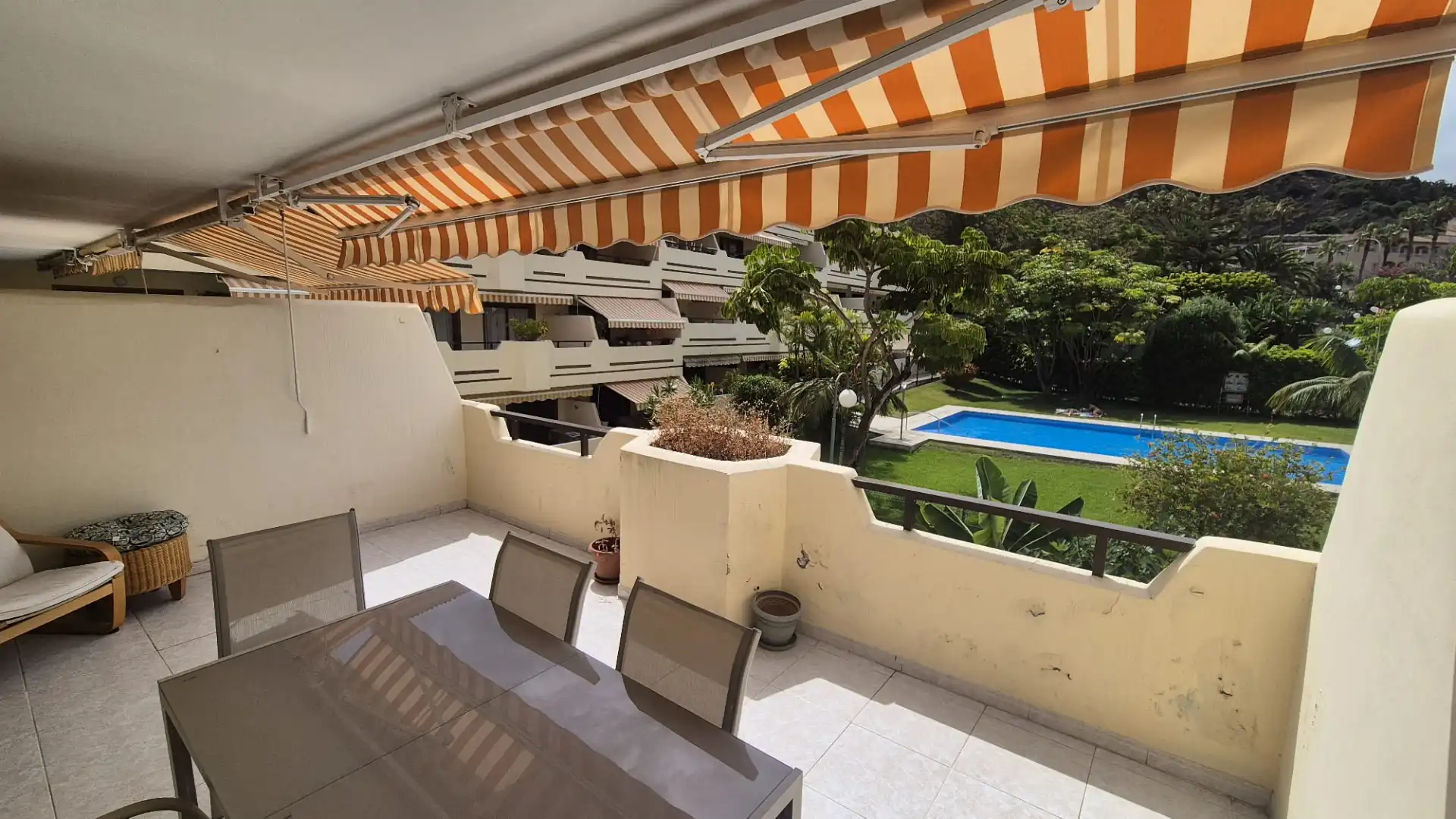 Terrasse von Wohnungen zur Miete in Puerto de la Cruz mit Terrasse, Möbliert und Ofen