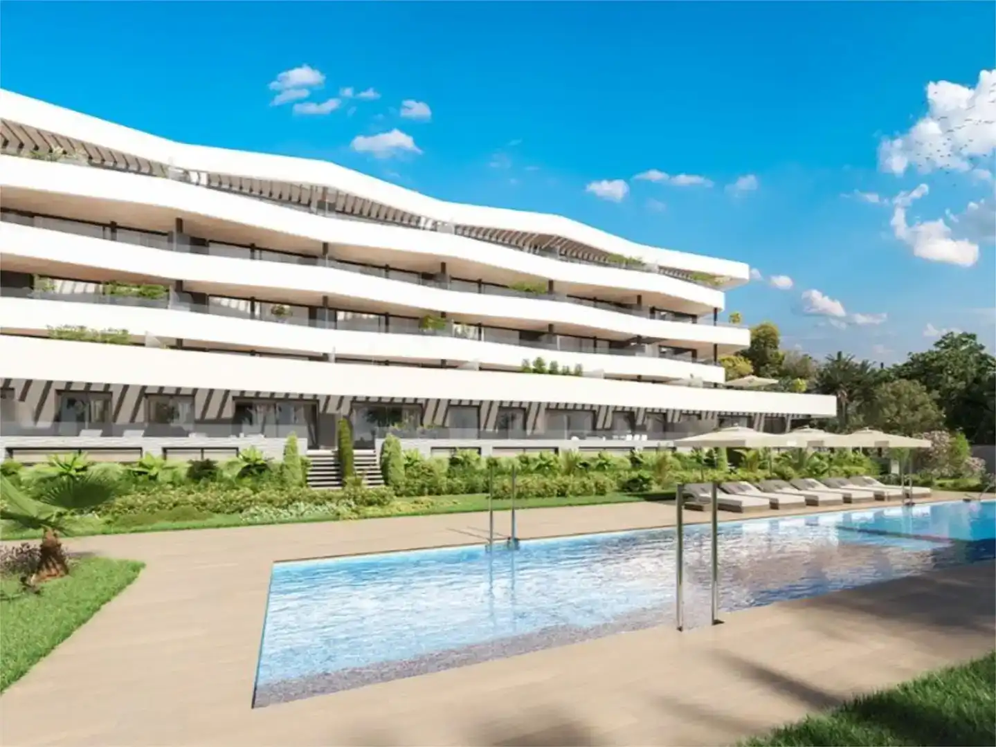 Exterior view of Flat for sale in Torremolinos  with Air Conditioner, Swimming Pool and Balcony