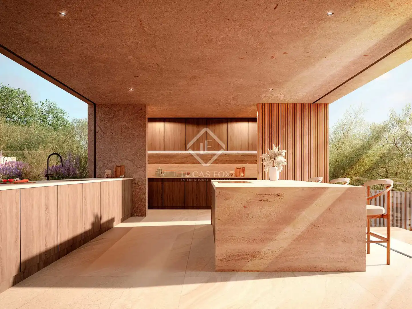 Cuina de Casa o xalet en venda en Santa Eulària des Riu amb Aire condicionat, Jardí privat i Terrassa