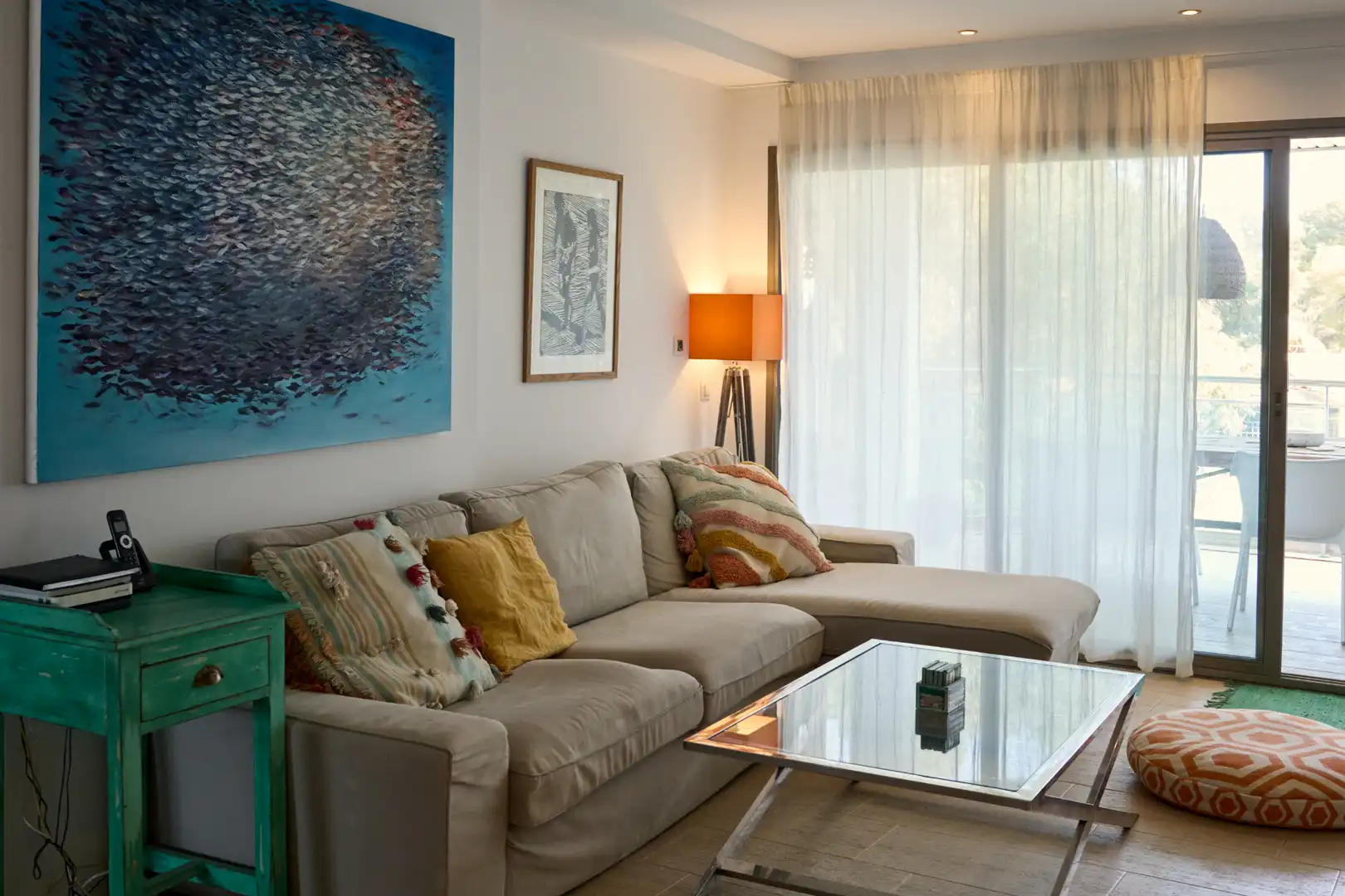 Sala d'estar de Pis en venda en Santa Eulària des Riu amb Aire condicionat, Calefacció i Terrassa