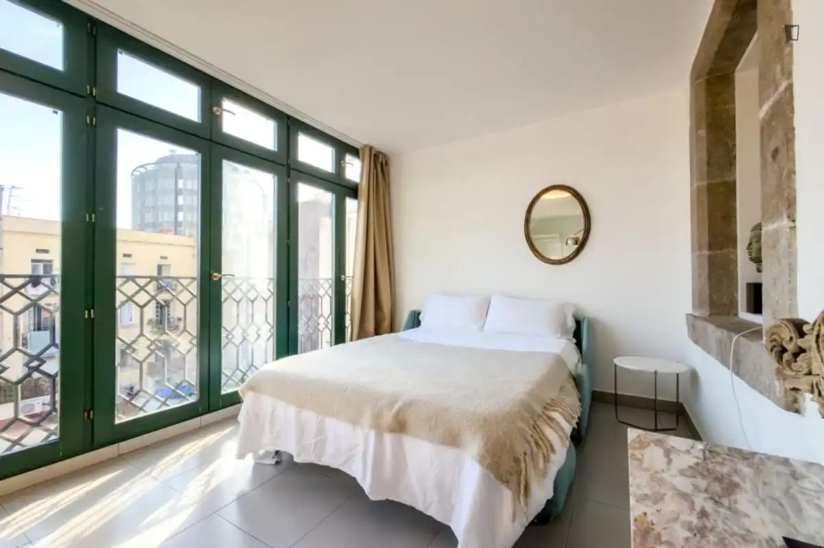 Habitación de Apartamento de alquiler en Barcelona con Aire acondicionado, Calefacción y Amueblado
