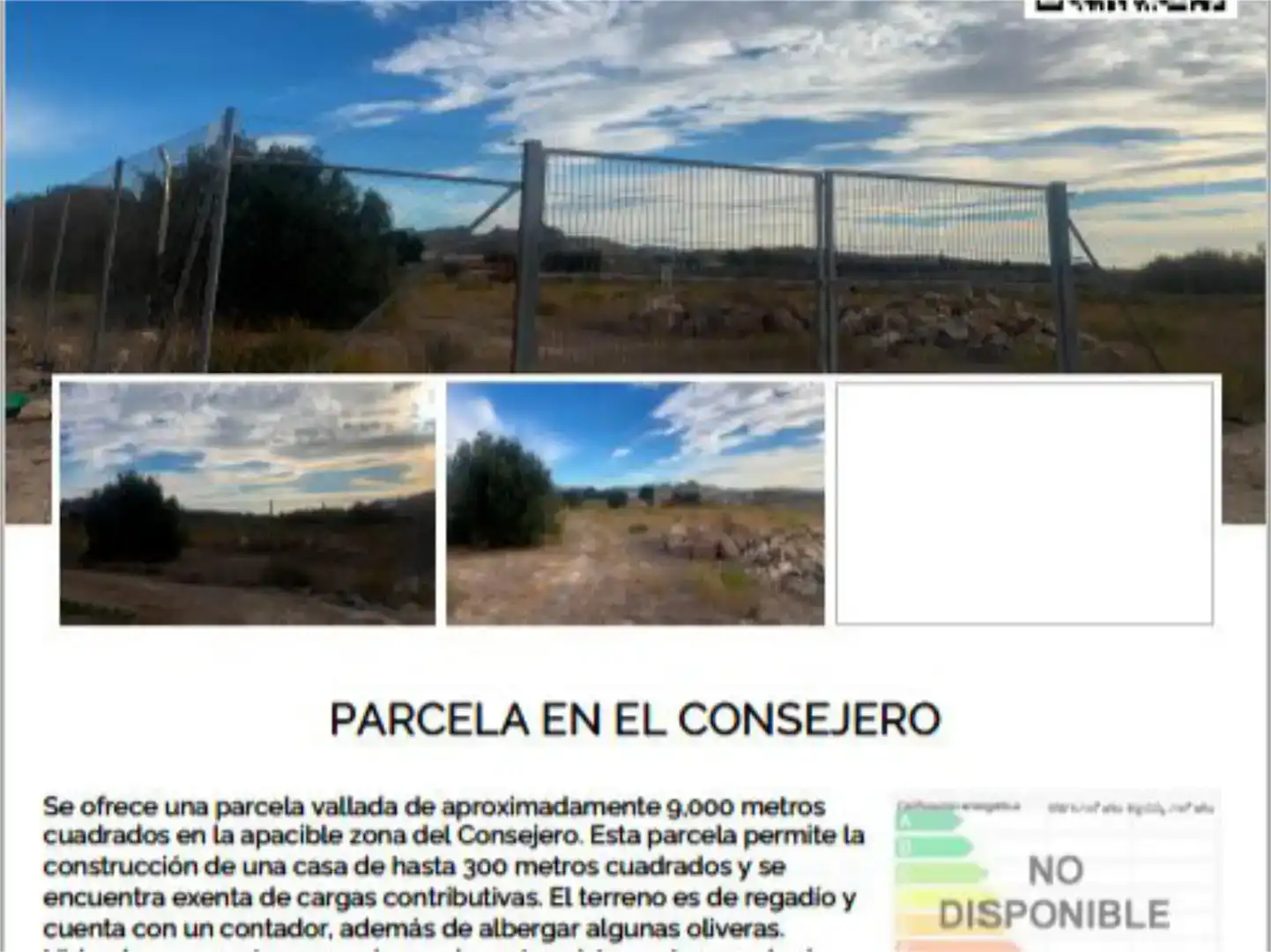 Finca rústica en venda en Lorca