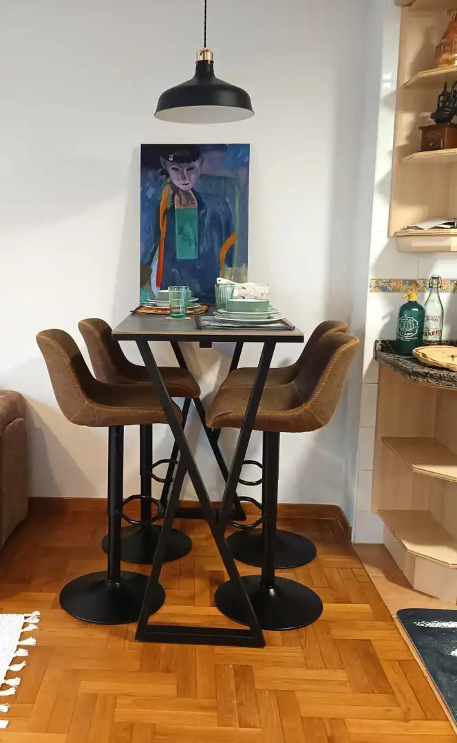 Dining room of Flat for rent in Noreña  with Heating, Parquet flooring and Furnished