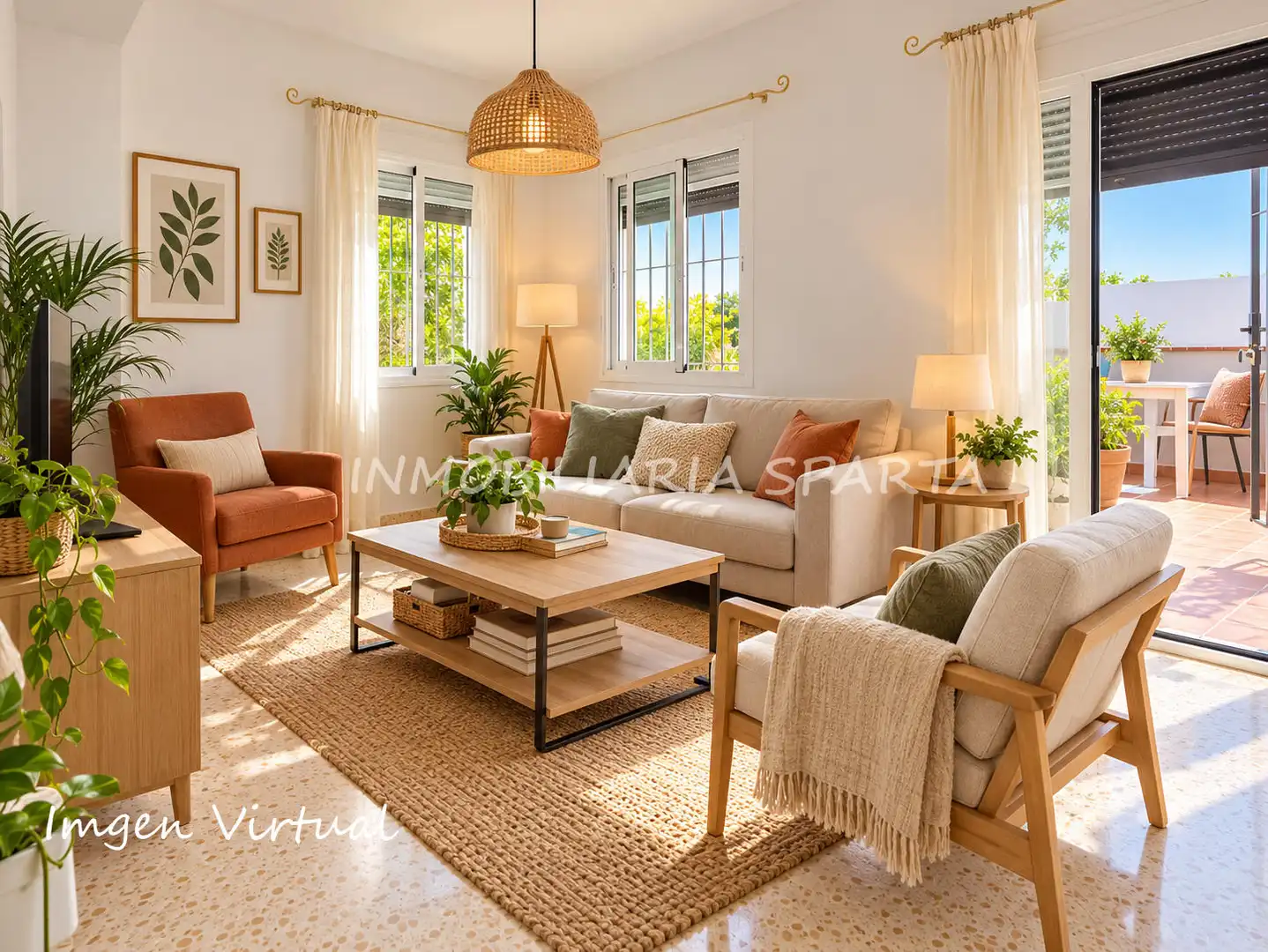 Sala de estar de Casa adosada en venta en Alcalá del Río, Sevilla