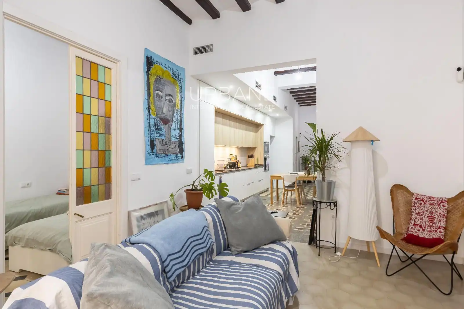 Sala d'estar de Pis de lloguer en Barcelona amb Aire condicionat, Calefacció i Terrassa