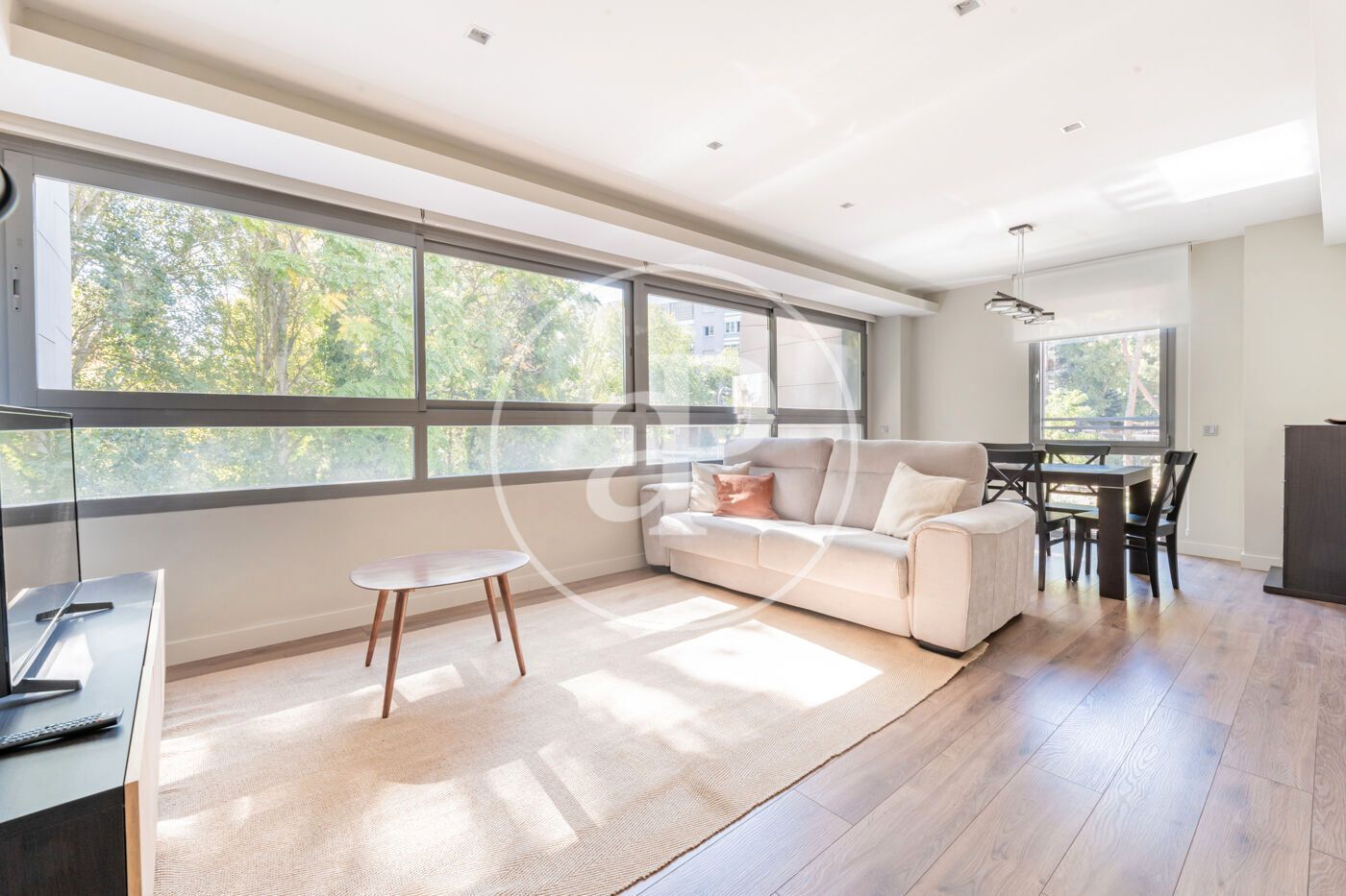 Sala de estar de Piso en venta en  Madrid Capital con Aire acondicionado, Calefacción y Jardín privado