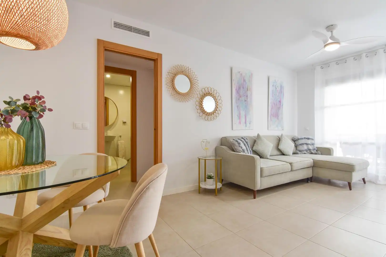 Living room of Flat for rent in El Puig de Santa Maria  with Air Conditioner, Heating and Private garden