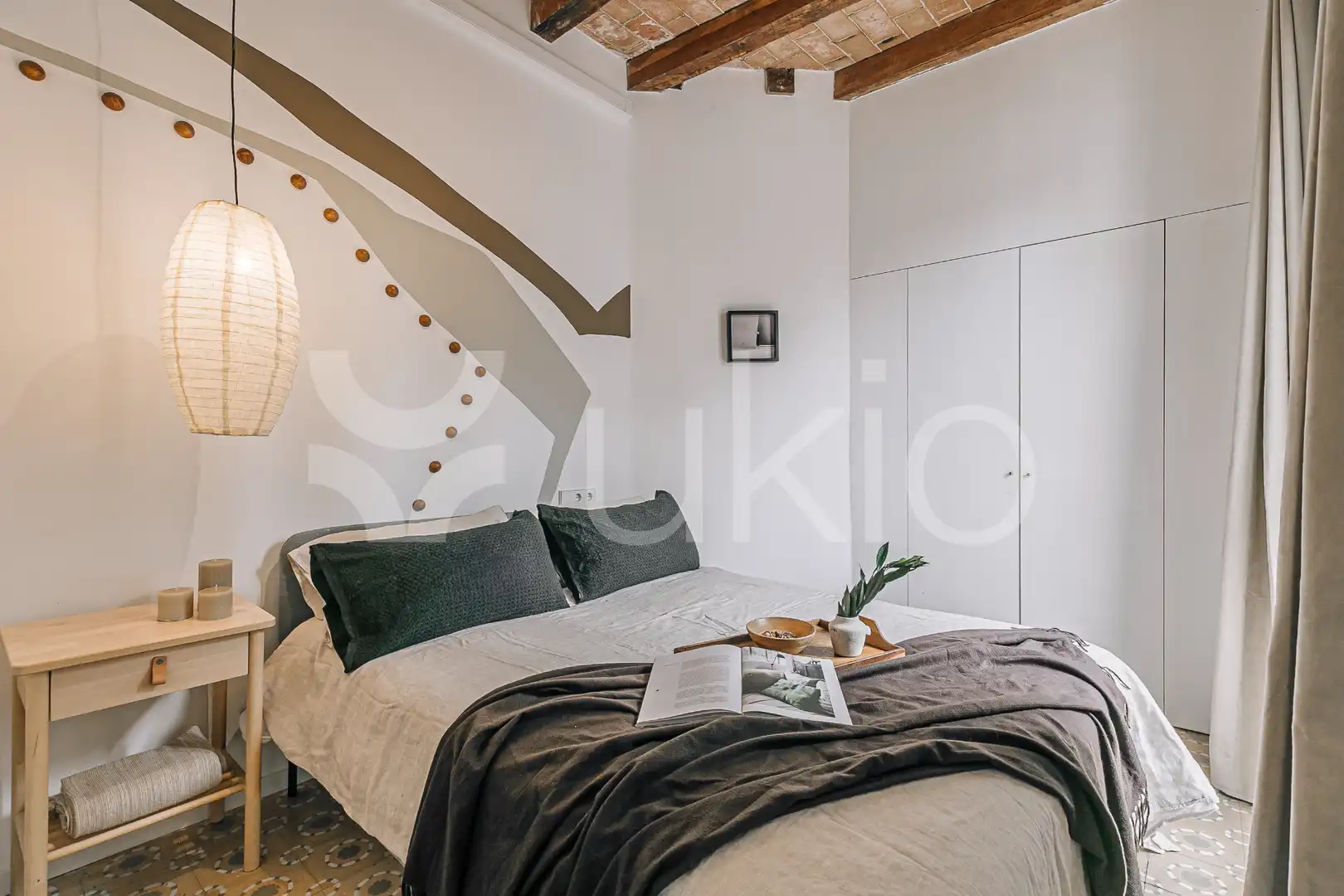 Schlafzimmer von Wohnungen zur Miete in Barcelona mit Klimaanlage, Heizung und Möbliert