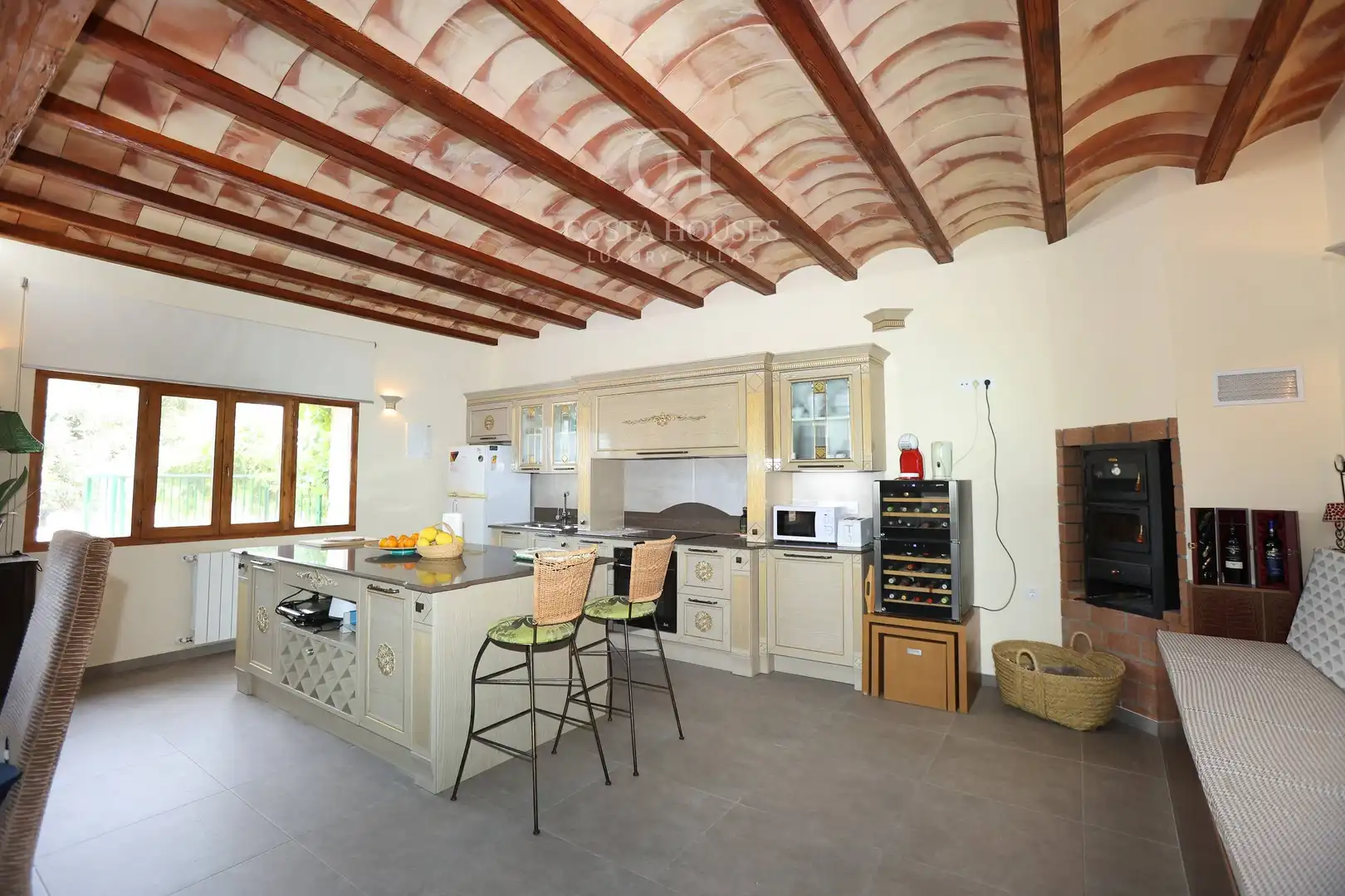 Cuina de Casa o xalet en venda en Benissa amb Aire condicionat, Jardí privat i Terrassa