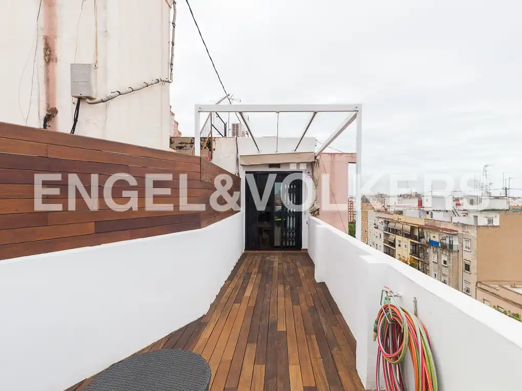 Terrassa de Àtic de lloguer en Valencia amb Aire condicionat, Calefacció i Parquet