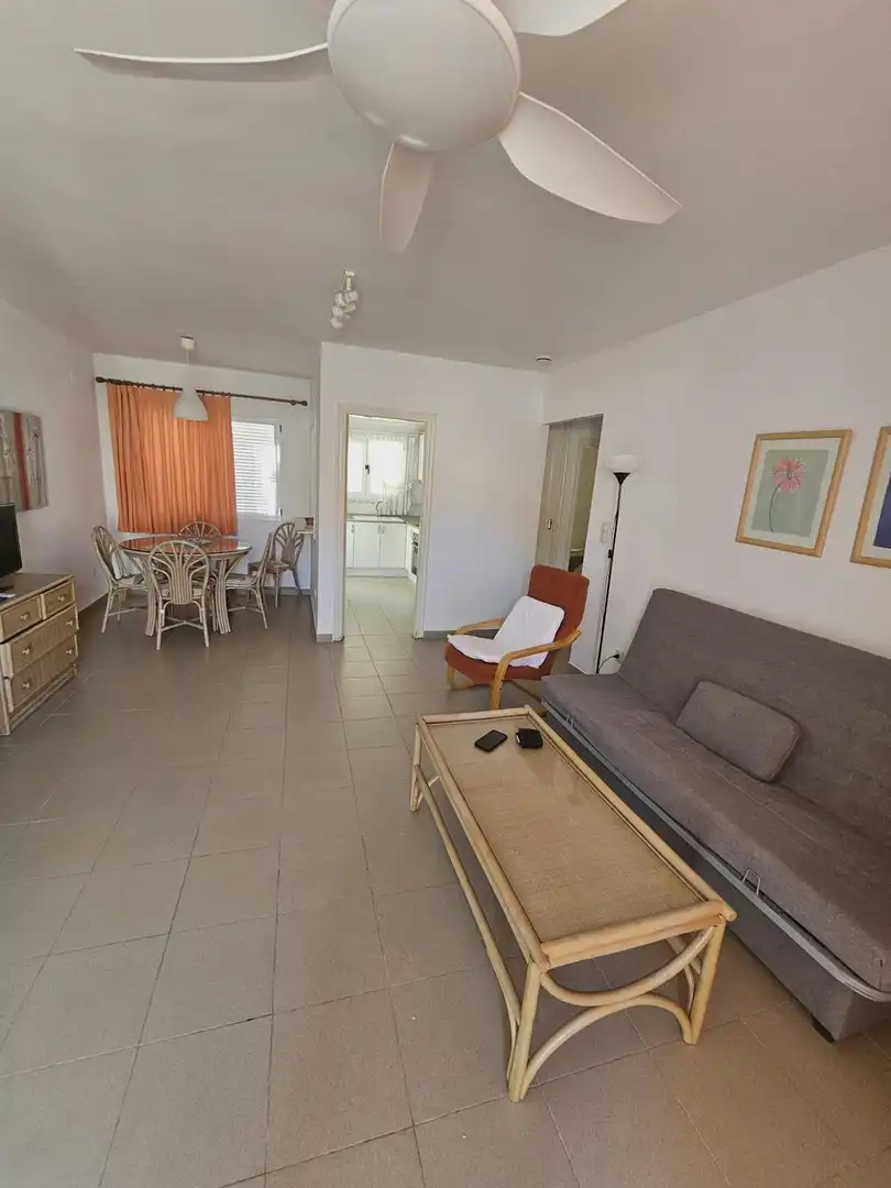 Sala d'estar de Pis de lloguer en Oliva amb Jardí privat, Moblat i Rentadora