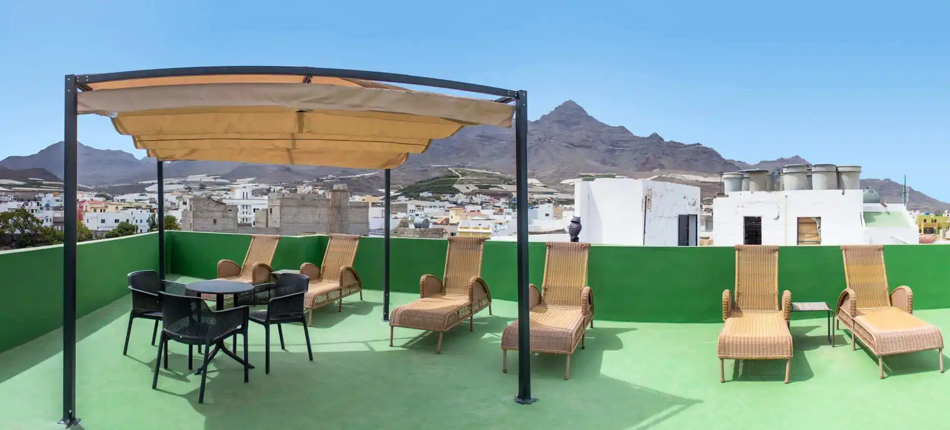 Terrasse von Wohnung zur Miete in La Aldea de San Nicolás  mit Klimaanlage und Balkon