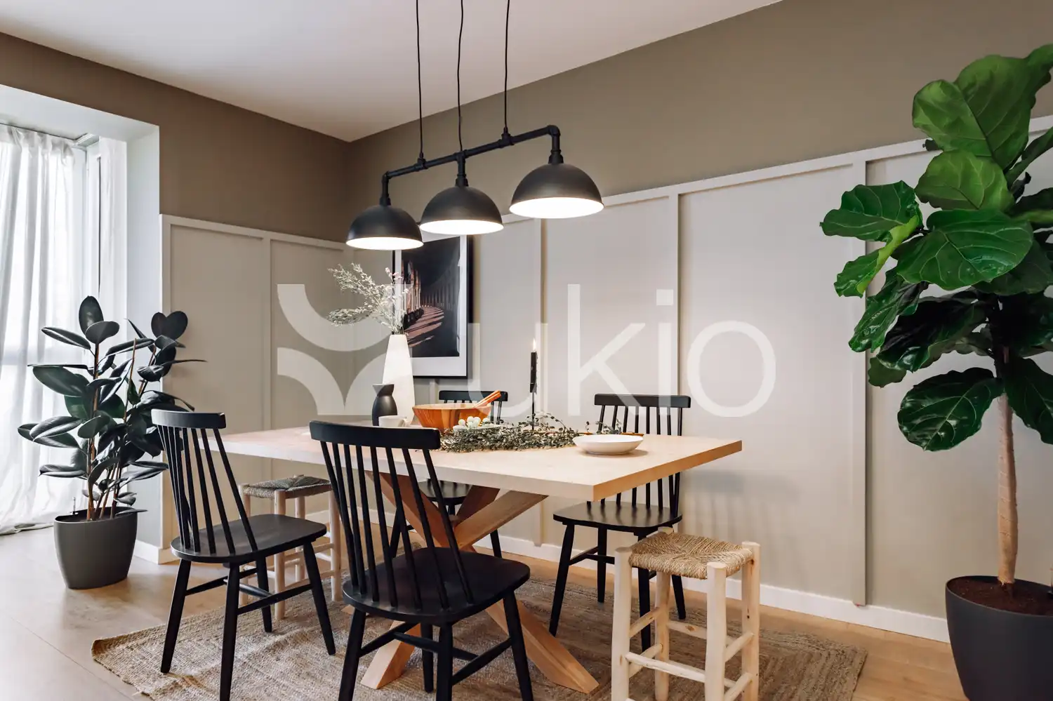 Dining room of Apartments for rent in Barcelona  with Air Conditioner, Heating and Furnished