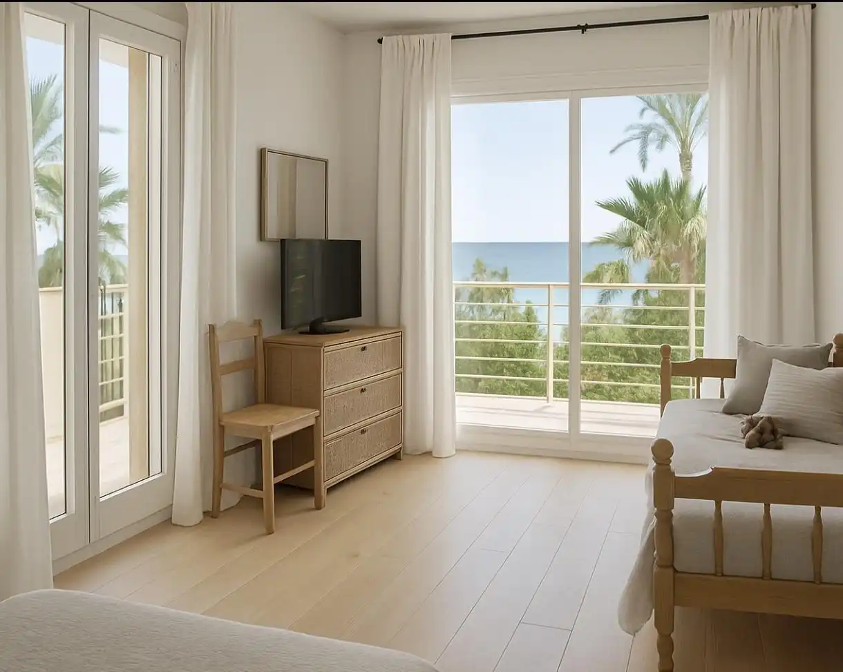 Bedroom of Detached homes for sale in Vilanova i la Geltrú  with Air Conditioner, Heating and Private garden