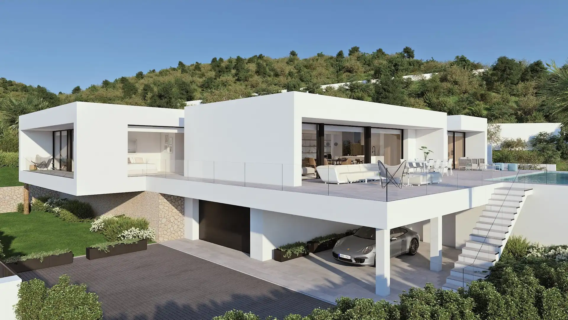 Vista exterior de Casa o xalet en venda en Benitachell / El Poble Nou de Benitatxell amb Calefacció, Jardí privat i Terrassa